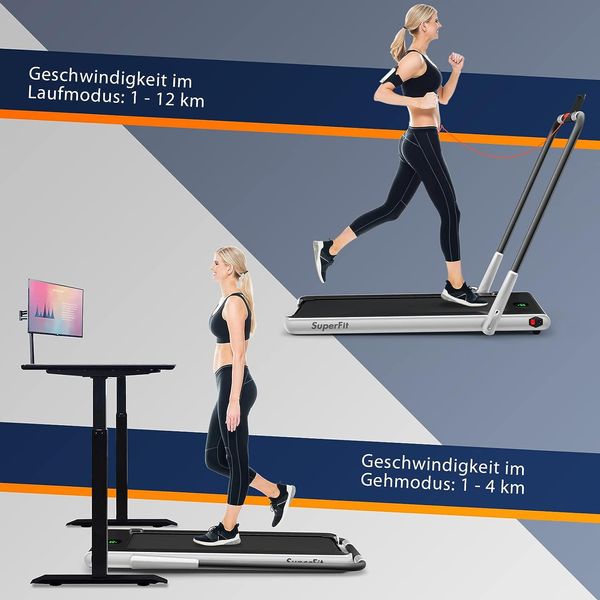 2 in 1 Laufband klappbar 2,25HP