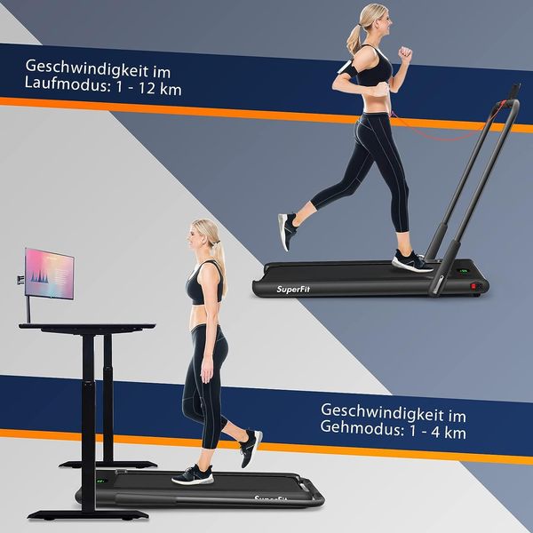 2 in 1 Laufband klappbar 2,25HP