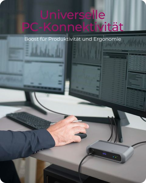IB-HUB801-TB4, Thunderbolt™ 4 Hub mit 4 Ports und bis zu 8K@30 Hz Videoausgang