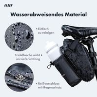 Fahrrad Satteltasche mit Flaschenhalter, Wasserabweisende Fahrradtasche mit Reflektor
