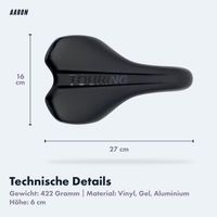Touring ergonomischer Fahrradsattel Unisex für Trekkingrad, Mountainbike, Stadtrad, E-Bike