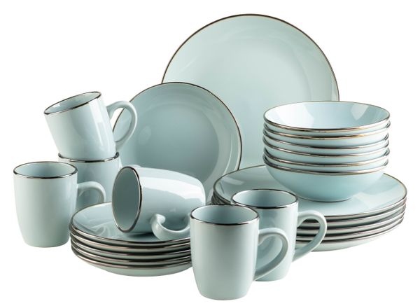 Serie Metallic Rim, Kombiservice 24 teilig für 6 Personen