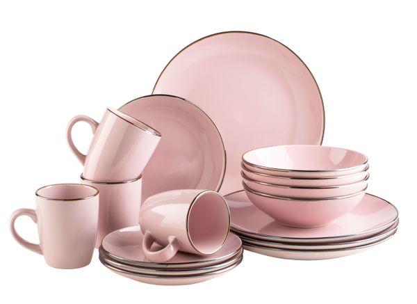 Serie Metallic Rim, Kombiservice 16 teilig für 4 Personen