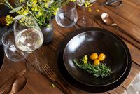 Serie Metallic Bronze, Platzteller-Set für 4 Personen