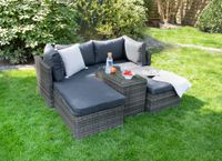 Multifunktionslounge "SAMOA" verstellbar - Beige/Grau