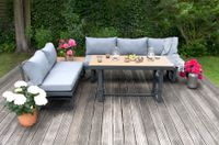 "Largo", 2 in 1: Sonnenliege & Loungeset aus Aluminium, Anthrazit