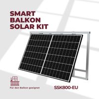 Balkonkraftwerk 820 Watt Komplettset mit 2x 410 Watt SUNOVA Markenmodulen und APS Wechselrichter