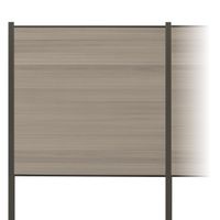 WPC Sichtschutzzaun Roma Line 5 x Zaunfeld schilf und 6 x Alu-Pfosten anthrazit zum Einbetonieren