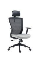 höhenverstellbarer Drehstuhl FM-2523 Bezug grau / Mesh schwarz