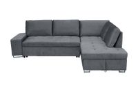Ecksofa mit Stauraum und Bettfunktion mit Samtbezug HSP113-DGR anthrazit