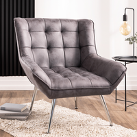 XXL Sessel Ohrensessel HWP65-GRA grau