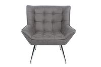 Happy Home XXL Sessel Ohrensessel HWP65-GRA grau