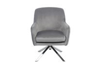 Happy Home Drehsessel mit Samtbezug HWP63-GRA grau