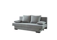 Schlafsofa mit Stauraumfunktion und Kissen GRONINGEN silber