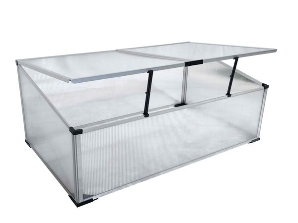 Alu Frühbeet, ca. 100 x 60 x 30/40 cm