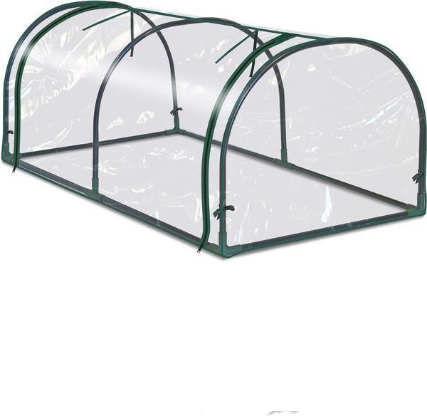 Tunnelgewächshaus aus PVC und Stahl ca. 200x100x80 cm