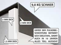 Keilbach Briefkasten, Edelstahl, Front weiß pulverbeschichtet