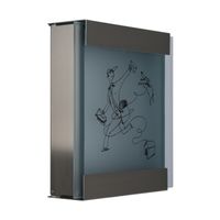 Keilbach Briefkasten, Edelstahl, Glasfront