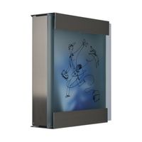 Keilbach Briefkasten, Edelstahl, Glasfront