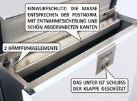 Keilbach Briefkasten, Edelstahl, Glasfront