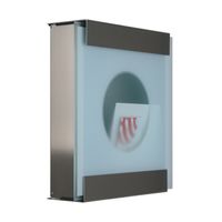 Keilbach Briefkasten, Edelstahl, Glasfront