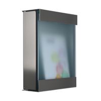 Keilbach Briefkasten, Edelstahl, Glasfront