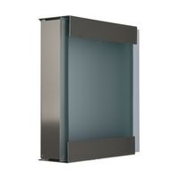 Keilbach Briefkasten, Edelstahl, Glasfront