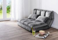 2 in 1 faltbares Bodensofa Bett mit Rückenlehne - grau