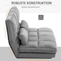 2 in 1 faltbares Bodensofa Bett mit Rückenlehne - grau