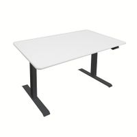 Höhenverstellbarer Schreibtisch elektrisch LUMINA - 160 x 80 cm Weiß