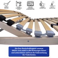 7-Zonen Lattenrost ERGO K 80x210 verstellbar Kopfteil Härtegrad verstellbar 30 Leisten