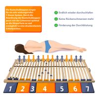 Lattenrost MULTIRA 28 Federleisten Kopf/Fußteil verstellbar 80 x 200 cm
