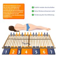 Lattenrost MULTIRA 28 Federleisten Kopf/Fußteil verstellbar 90 x 200 cm