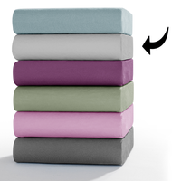 Mako-Feinjersey-Spannbettuch - ca. 180 - 200 x 200 cm