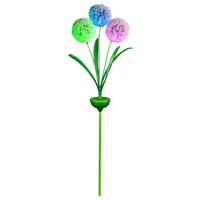 LED-Solar-Pusteblume 3 RGB LEDs mit weißen Köpfen