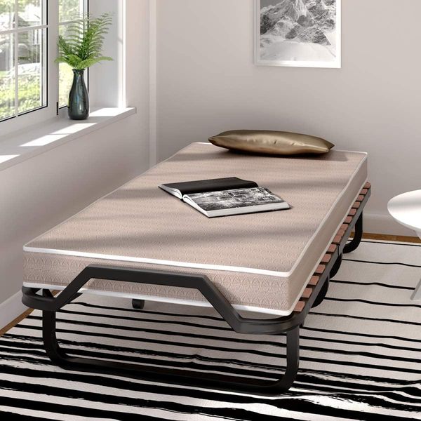 80x200cm Gästebett Klappbar, Faltbares Faltbett mit Matratze aus Rückstellschaum