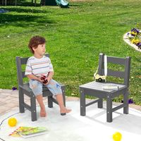3-teiliges Tisch- &amp; Stuhlset, Spieltisch-Set für Kleinkinder aus Holz
