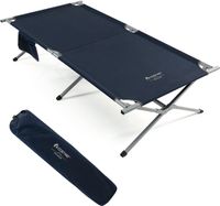 Feldbett Klappbar XXL, 214,5 x 106 cm, Campingbett mit Seitentasche
