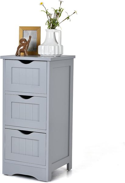 Badezimmerschrank mit Schubladen, Badkommode freistehend