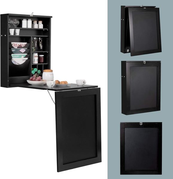 Wandtisch klappbar, Wandklapptisch mit Tafel