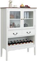 Weinschrank aus Kiefernholz, freistehender Schrank mit 2 Türen