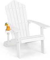 Adirondack Stuhl mit Getränkehalter, wetterfester Gartenstuhl
