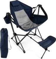 Campingstuhl mit einziehbarer Fußablage