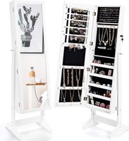 Schmuckschrank mit Ganzkörperspiegel, freistehender Schmuckständer