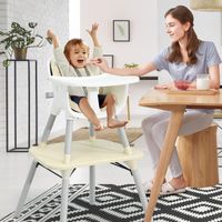 4 in 1 Baby-Hochstuhl, umwandelbarer Babystuhl mit 5-Punkt-Gurt