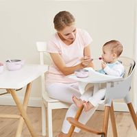 2-in-1 Babyhochstuhl, Kinderhochstuhl aus Holz