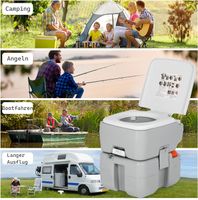 20+10L Campingtoilette mit abnehmbarem Abwassertank