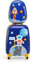 2tlg Kinderkoffer + Rucksack, Kindertrolley aus Kunststoff