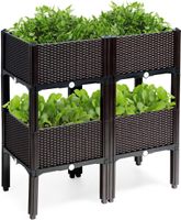 4er Set Hochbeet Blumenbeet Pflanzenbeete