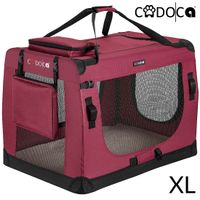 Cadoca Tiertransportbox XL 82x58x58cm dunkelrot